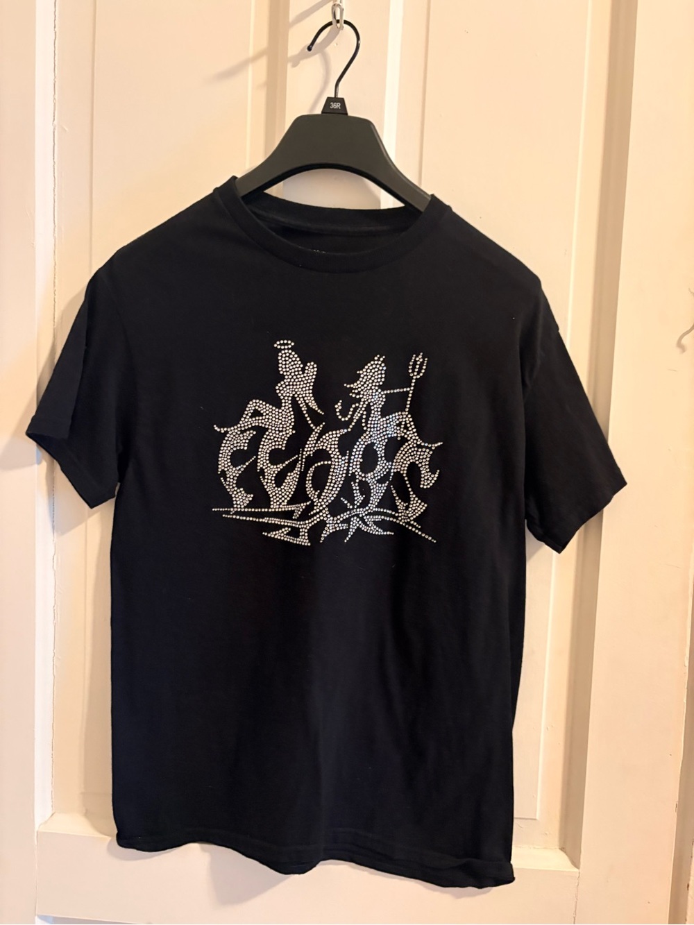 Black Rhinestone Graphic Men's Tee